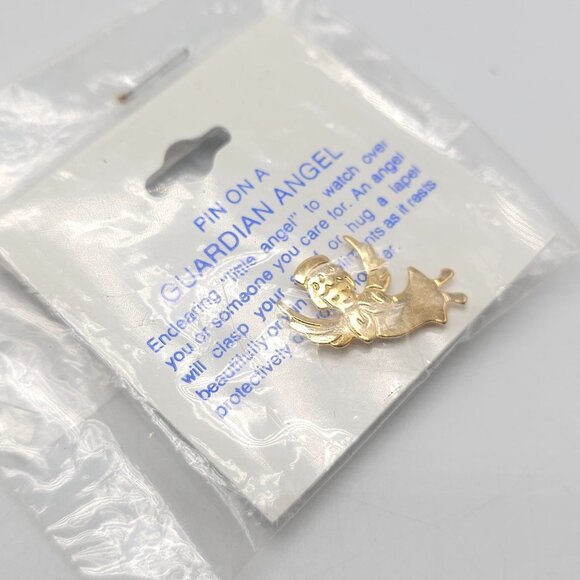 Guardian Angel Lapel Pin New Old Stock - Picture 2 of 4